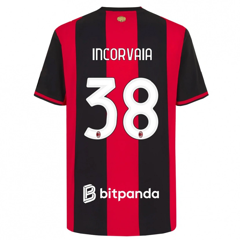 Danxen Kvinnor Giovanni Incorvaia #38 Röd Svart Vit Hemmatröja Matchtröjor 2026/27 Tröjor T-Tröja