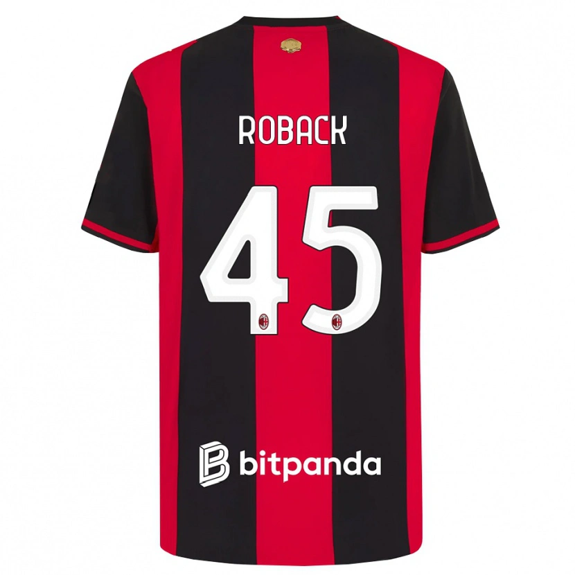 Danxen Kvinnor Emil Roback #45 Röd Svart Vit Hemmatröja Matchtröjor 2026/27 Tröjor T-Tröja