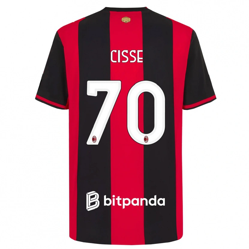 Danxen Kvinnor Alphadjo Cissè #70 Röd Svart Vit Hemmatröja Matchtröjor 2026/27 Tröjor T-Tröja