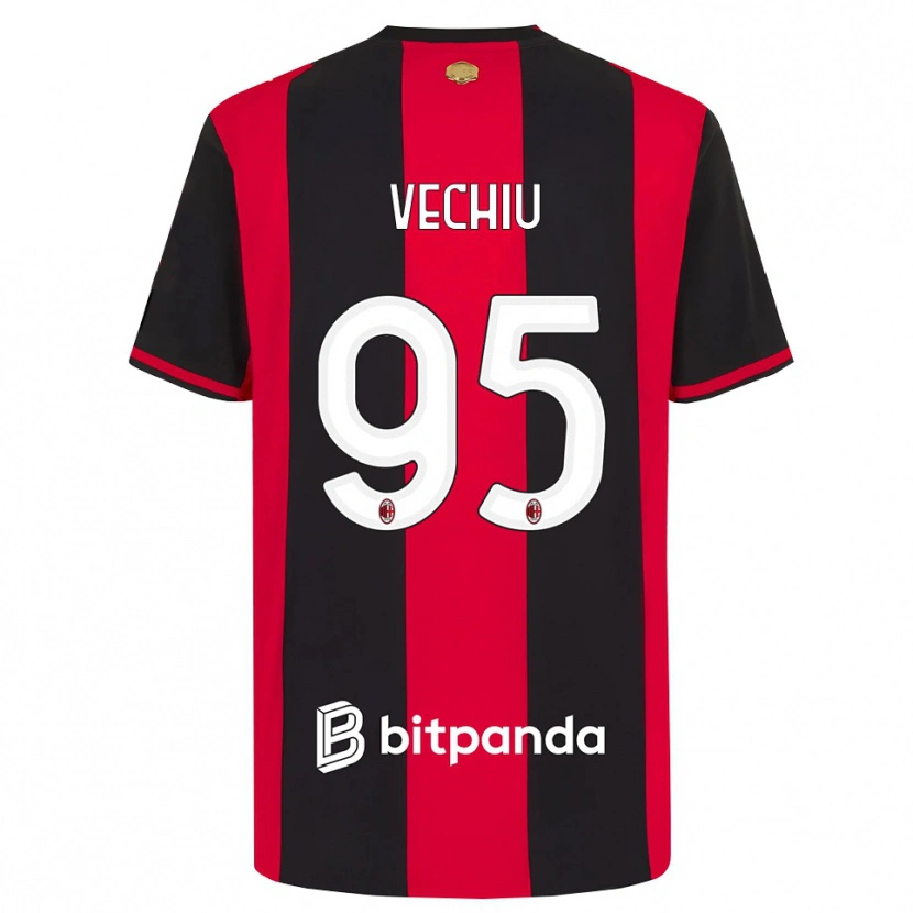 Danxen Kvinnor Christian Vechiu #95 Röd Svart Vit Hemmatröja Matchtröjor 2026/27 Tröjor T-Tröja