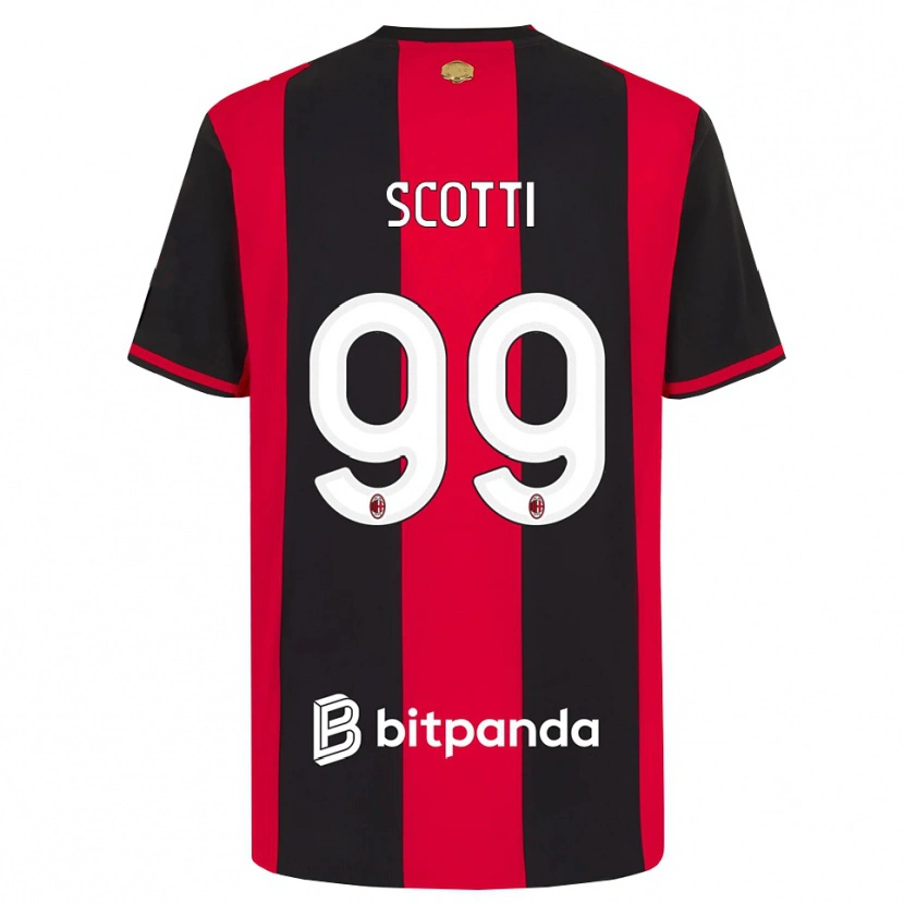 Danxen Kvinnor Filippo Scotti #99 Röd Svart Vit Hemmatröja Matchtröjor 2026/27 Tröjor T-Tröja