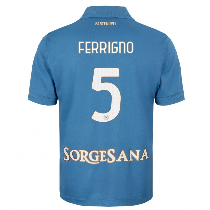 Danxen Kvinnor Vincenzo Ferrigno #5 Dimblå Vit Hemmatröja Matchtröjor 2026/27 Tröjor T-Tröja