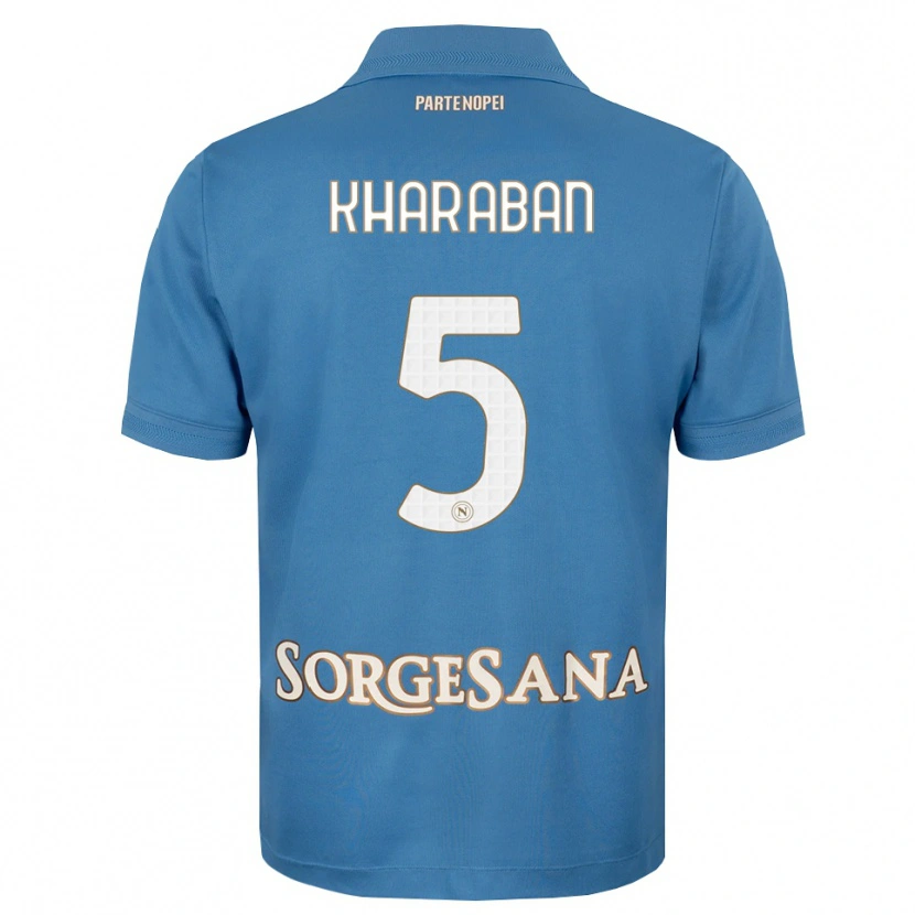 Danxen Kvinnor Vitaliy Kharaban #5 Dimblå Vit Hemmatröja Matchtröjor 2026/27 Tröjor T-Tröja