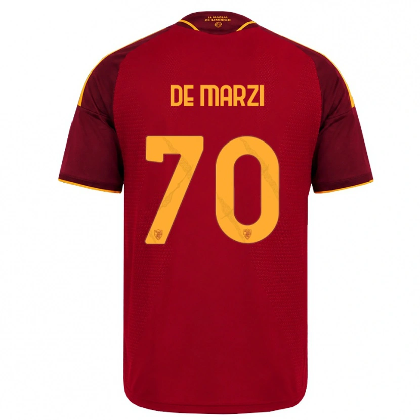Danxen Kvinnor Giorgio De Marzi #70 Röd Gyllene Gul Hemmatröja Matchtröjor 2026/27 Tröjor T-Tröja
