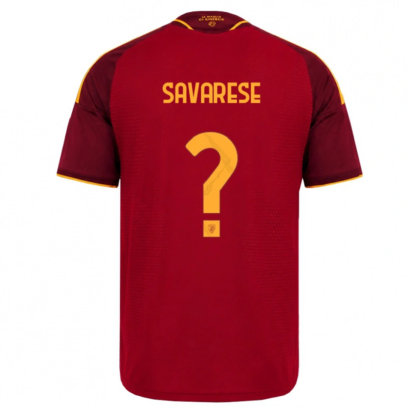 Danxen Kvinnor Bruno Savarese #0 Röd Gyllene Gul Hemmatröja Matchtröjor 2026/27 Tröjor T-Tröja