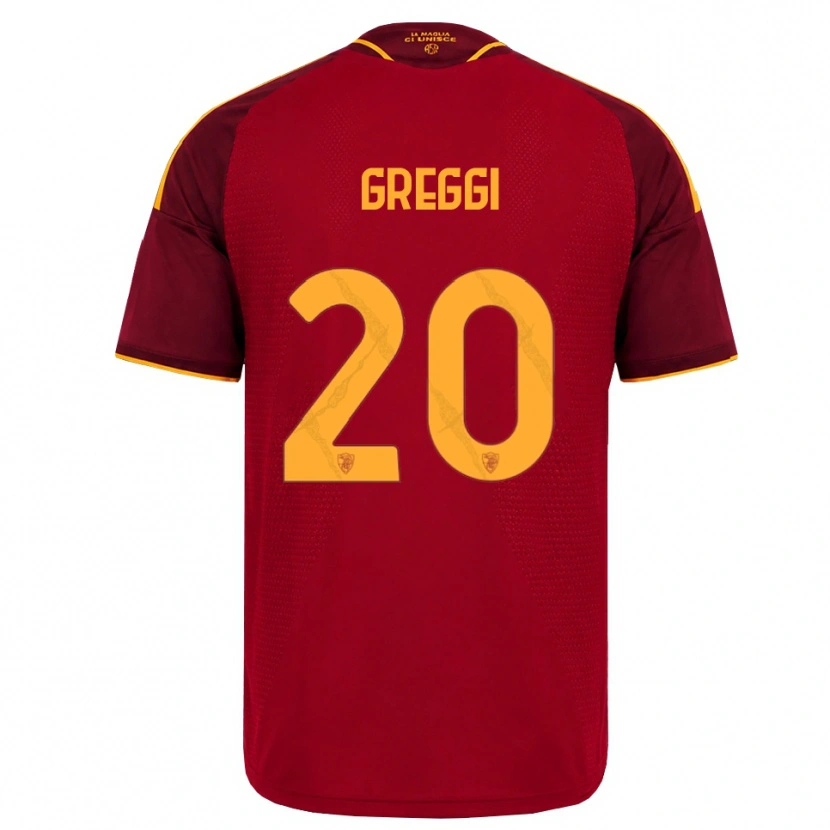 Danxen Kvinnor Giada Greggi #20 Röd Gyllene Gul Hemmatröja Matchtröjor 2026/27 Tröjor T-Tröja