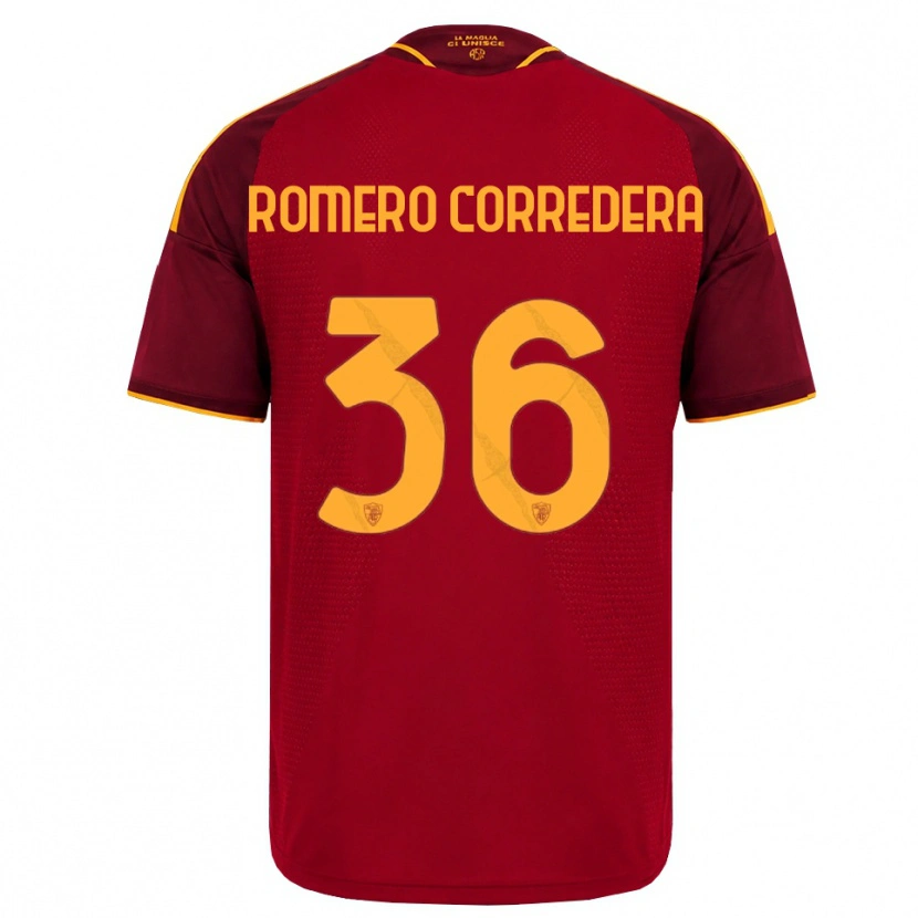 Danxen Kvinnor Miguel Romero Corredera #36 Röd Gyllene Gul Hemmatröja Matchtröjor 2026/27 Tröjor T-Tröja