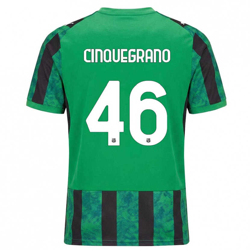 Danxen Kvinnor Simone Cinquegrano #46 Grön Svart Vit Hemmatröja Matchtröjor 2026/27 Tröjor T-Tröja