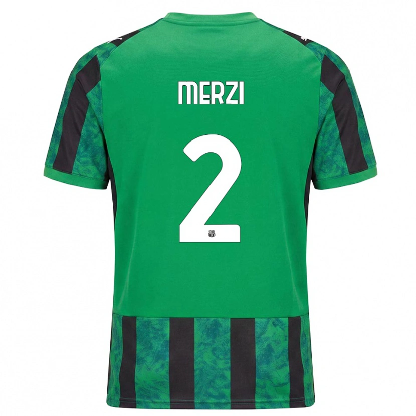 Danxen Kvinnor Matteo Merzi #2 Grön Svart Vit Hemmatröja Matchtröjor 2026/27 Tröjor T-Tröja