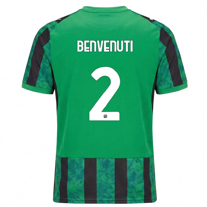 Danxen Kvinnor Giacomo Benvenuti #2 Grön Svart Vit Hemmatröja Matchtröjor 2026/27 Tröjor T-Tröja