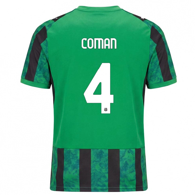 Danxen Kvinnor Rareș Coman #4 Grön Svart Vit Hemmatröja Matchtröjor 2026/27 Tröjor T-Tröja
