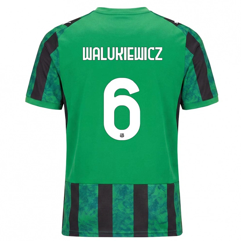 Danxen Kvinnor Sebastian Walukiewicz #6 Grön Svart Vit Hemmatröja Matchtröjor 2026/27 Tröjor T-Tröja