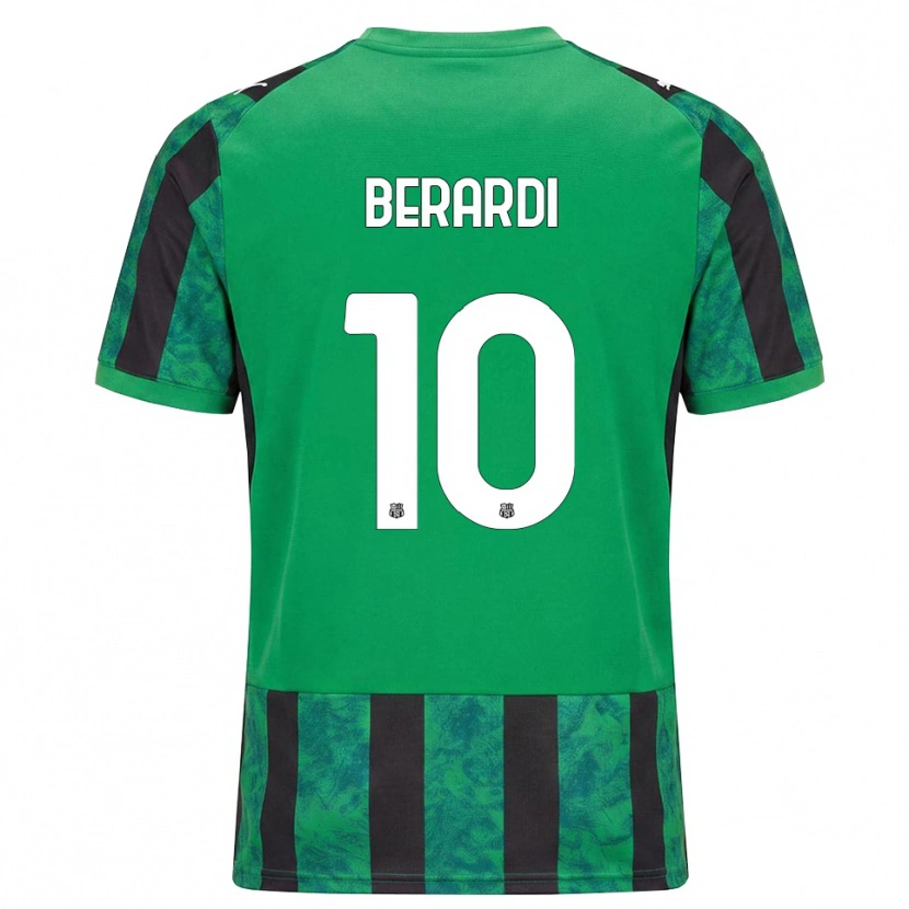Danxen Kvinnor Domenico Berardi #10 Grön Svart Vit Hemmatröja Matchtröjor 2026/27 Tröjor T-Tröja