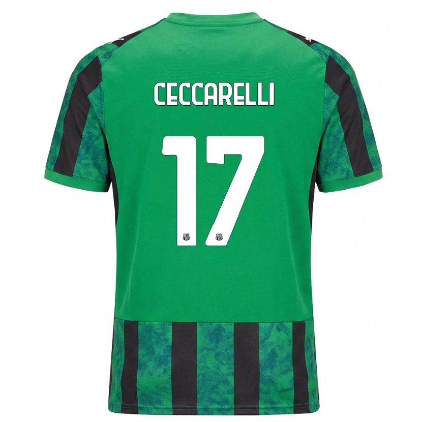 Danxen Kvinnor Samuel Ceccarelli #17 Grön Svart Vit Hemmatröja Matchtröjor 2026/27 Tröjor T-Tröja