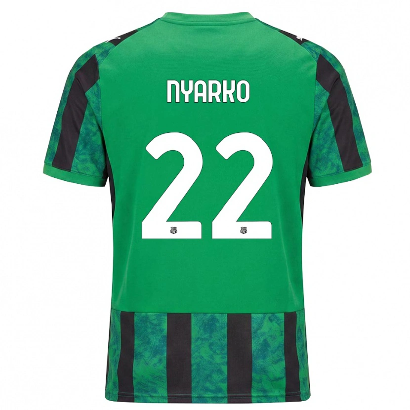 Danxen Kvinnor Lorenzo Nyarko #22 Grön Svart Vit Hemmatröja Matchtröjor 2026/27 Tröjor T-Tröja