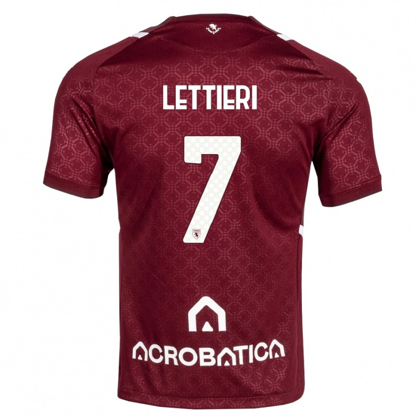 Danxen Kvinnor Jessica Lettieri #7 Burgundy Vit Hemmatröja Matchtröjor 2026/27 Tröjor T-Tröja