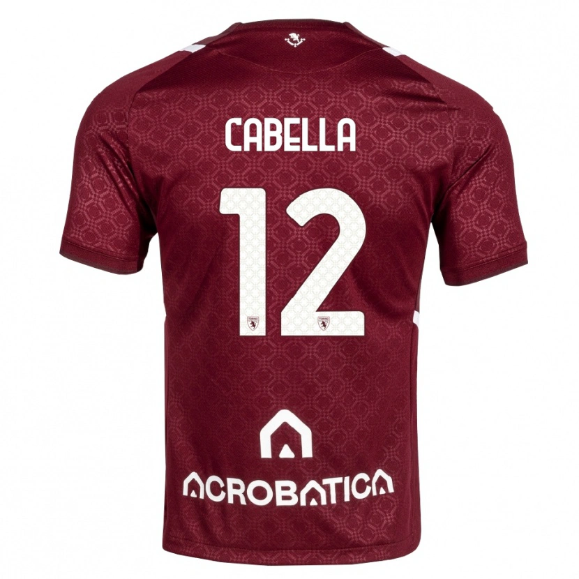 Danxen Kvinnor Matteo Cabella #12 Burgundy Vit Hemmatröja Matchtröjor 2026/27 Tröjor T-Tröja