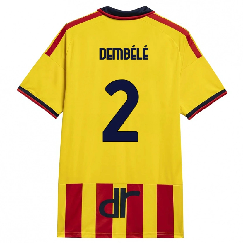Danxen Kvinnor Ali Dembélé #2 Gul Röd Hemmatröja Matchtröjor 2026/27 Tröjor T-Tröja