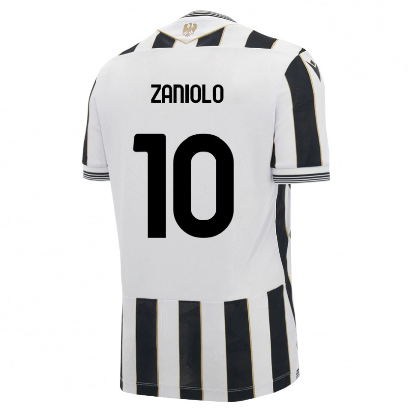 Danxen Kvinnor Nicolò Zaniolo #10 Svart Vit Rosa Hemmatröja Matchtröjor 2026/27 Tröjor T-Tröja