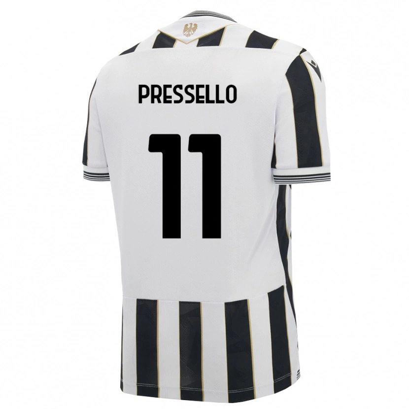 Danxen Kvinnor Matteo Pressello #11 Svart Vit Rosa Hemmatröja Matchtröjor 2026/27 Tröjor T-Tröja