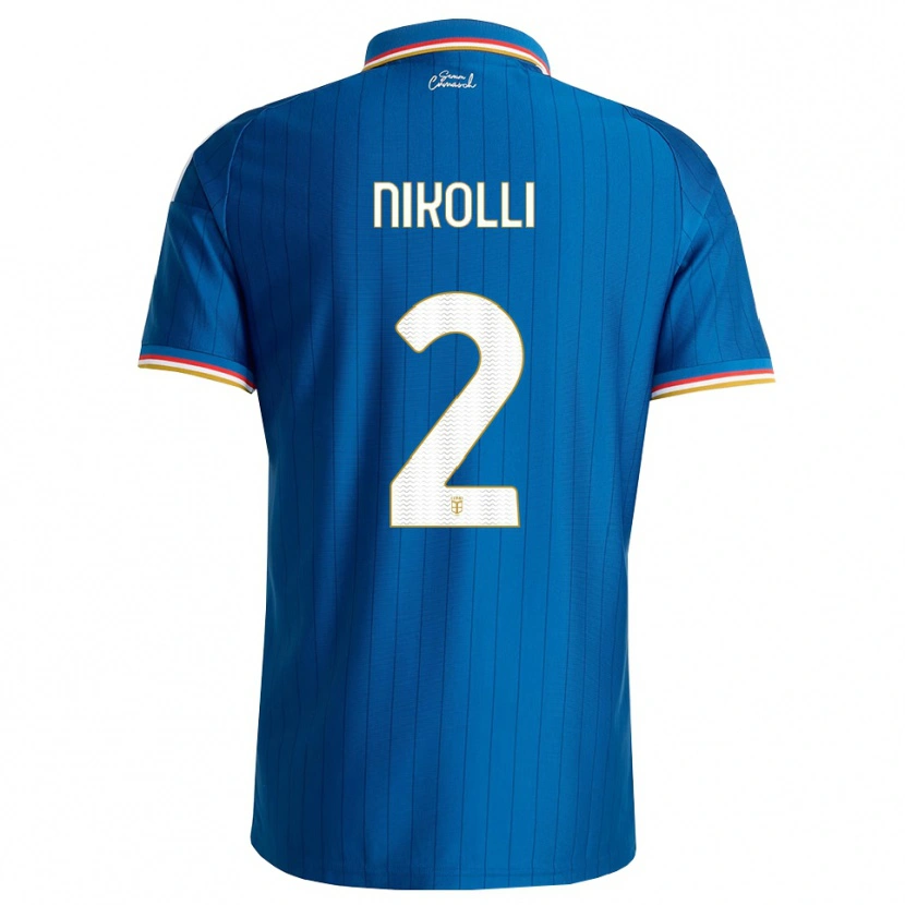 Danxen Kvinnor Denis Nikolli #2 Blå Vit Röd Hemmatröja Matchtröjor 2026/27 Tröjor T-Tröja
