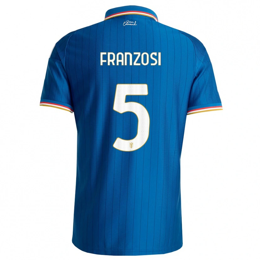Danxen Kvinnor Edoardo Franzosi #5 Blå Vit Röd Hemmatröja Matchtröjor 2026/27 Tröjor T-Tröja