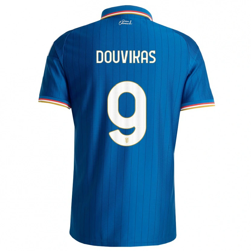 Danxen Kvinnor Anastasios Douvikas #9 Blå Vit Röd Hemmatröja Matchtröjor 2026/27 Tröjor T-Tröja