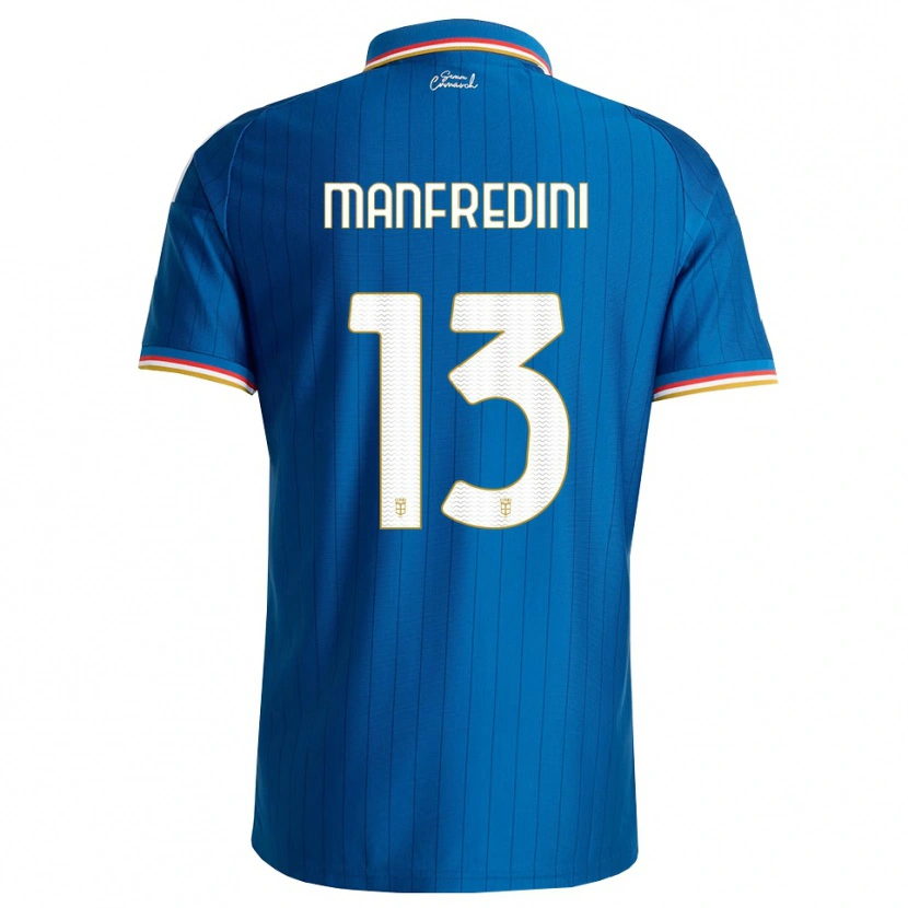 Danxen Kvinnor Matteo Manfredini #13 Blå Vit Röd Hemmatröja Matchtröjor 2026/27 Tröjor T-Tröja