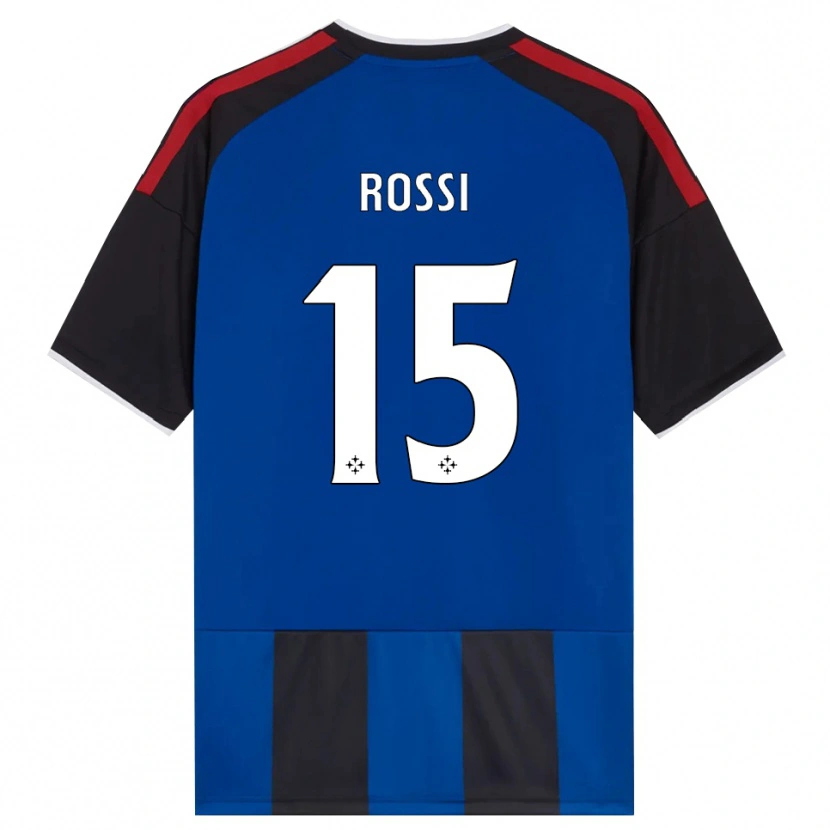 Danxen Kvinnor Jacopo Rossi #15 Svart Röd Vit Blå Hemmatröja Matchtröjor 2026/27 Tröjor T-Tröja