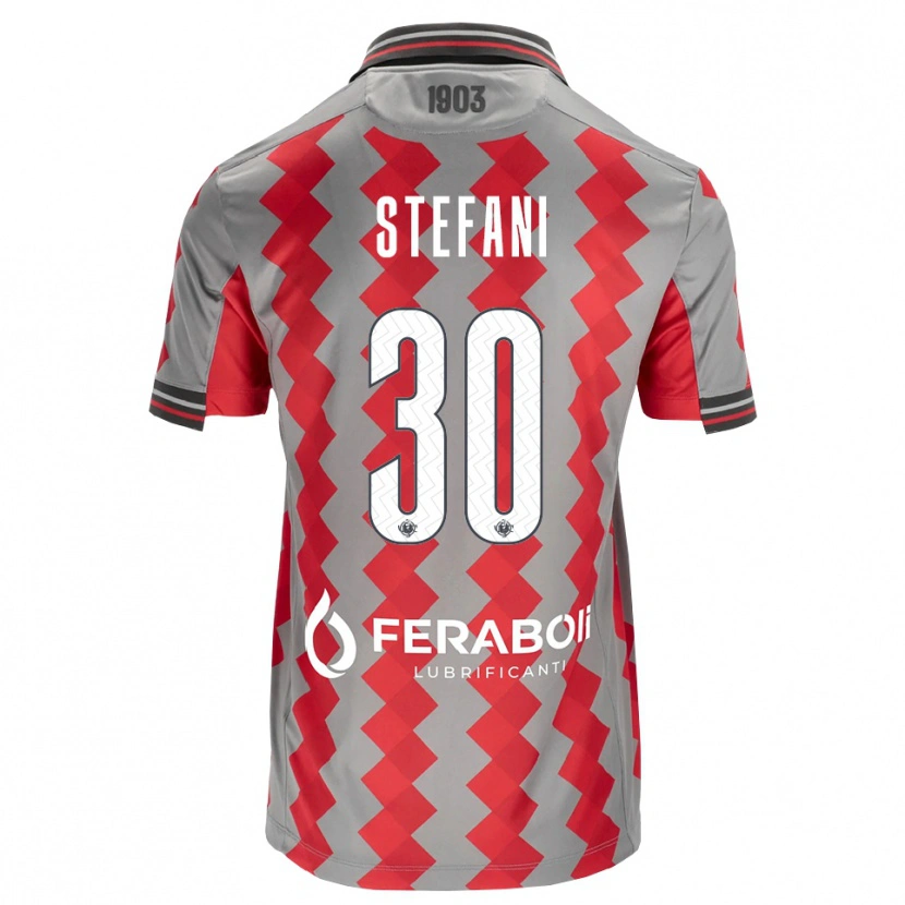 Danxen Kvinnor Christian Stefani #30 Grå Röd Vit Hemmatröja Matchtröjor 2026/27 Tröjor T-Tröja