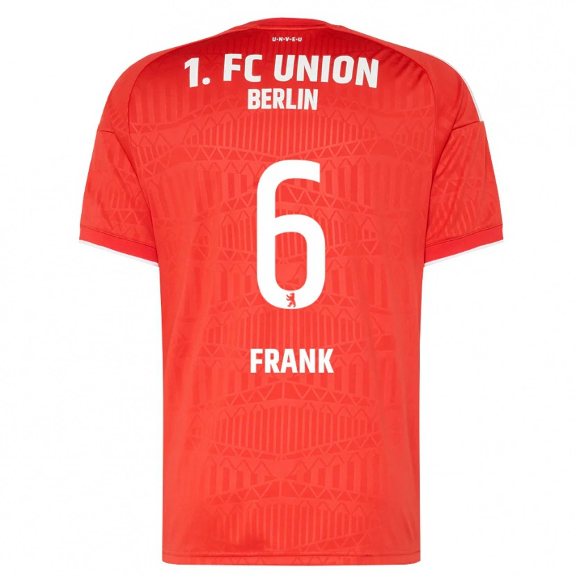 Danxen Kvinnor Celine Frank #6 Röd Vit Hemmatröja Matchtröjor 2026/27 Tröjor T-Tröja