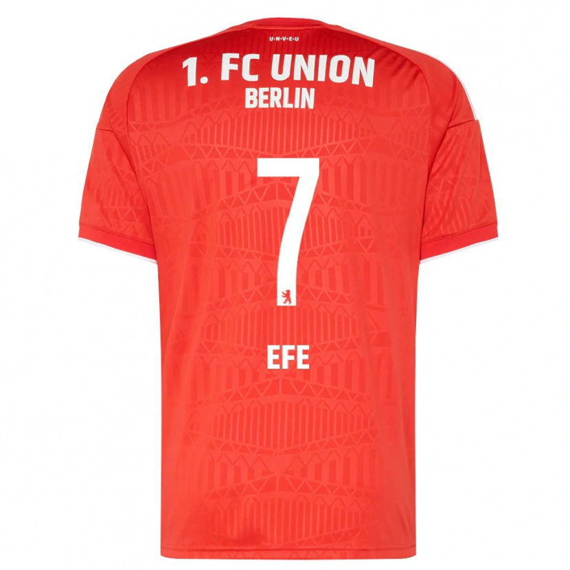 Danxen Kvinnor Baran Efe #7 Röd Vit Hemmatröja Matchtröjor 2026/27 Tröjor T-Tröja