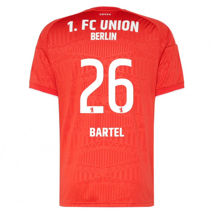 Danxen Kvinnor Oskar Bartel #26 Röd Vit Hemmatröja Matchtröjor 2026/27 Tröjor T-Tröja