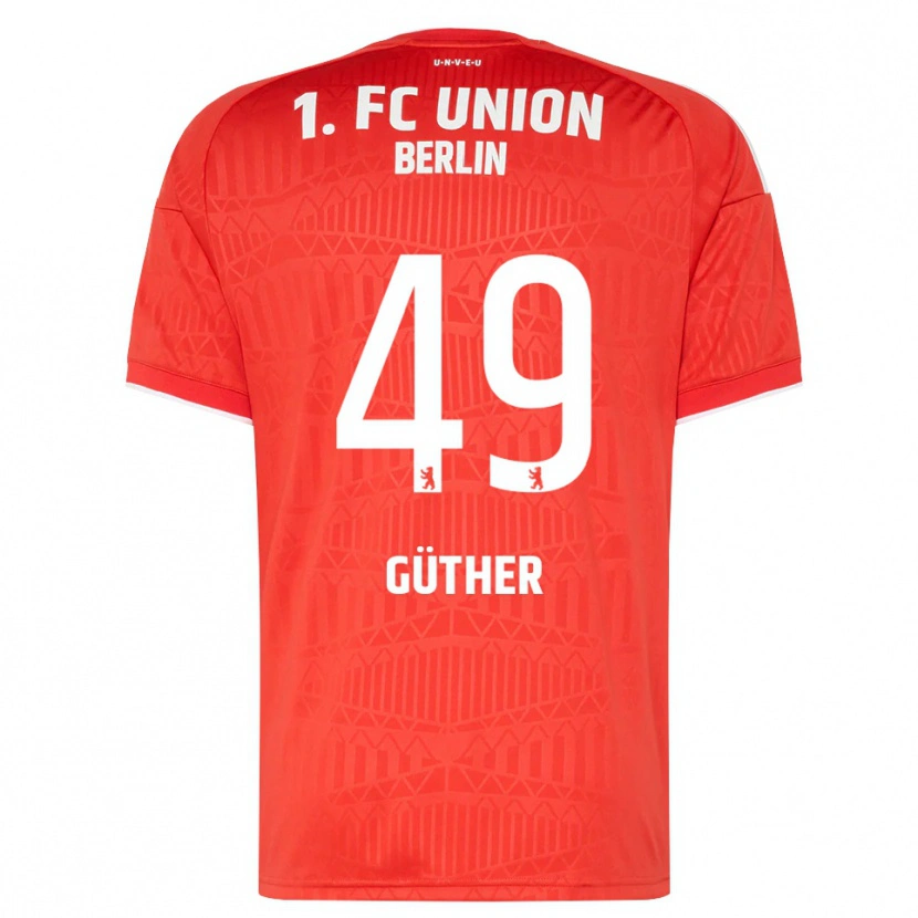Danxen Kvinnor Linus Güther #49 Röd Vit Hemmatröja Matchtröjor 2026/27 Tröjor T-Tröja