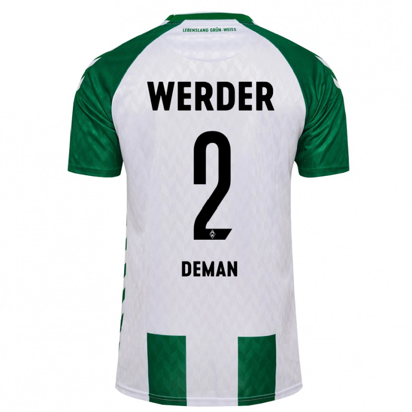 Danxen Kvinnor Olivier Deman #2 Grön Vit Hemmatröja Matchtröjor 2026/27 Tröjor T-Tröja