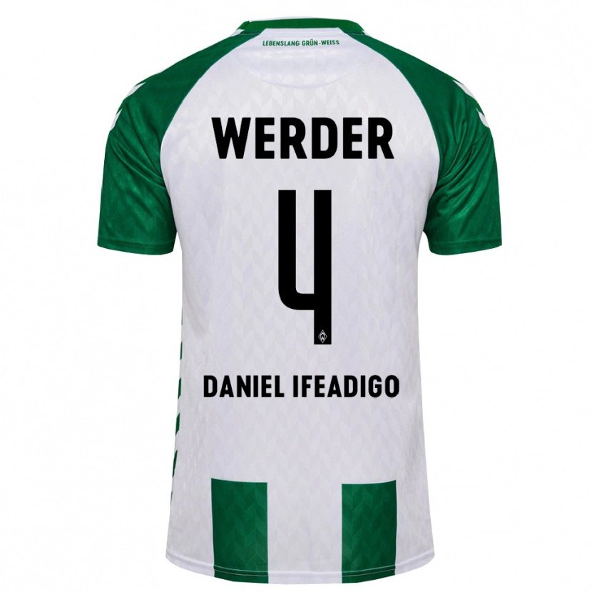 Danxen Kvinnor Kamsiyonna Daniel Ifeadigo #4 Grön Vit Hemmatröja Matchtröjor 2026/27 Tröjor T-Tröja
