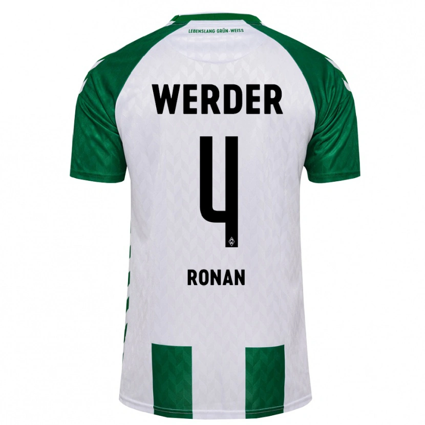 Danxen Kvinnor Kaylie Ronan #4 Grön Vit Hemmatröja Matchtröjor 2026/27 Tröjor T-Tröja