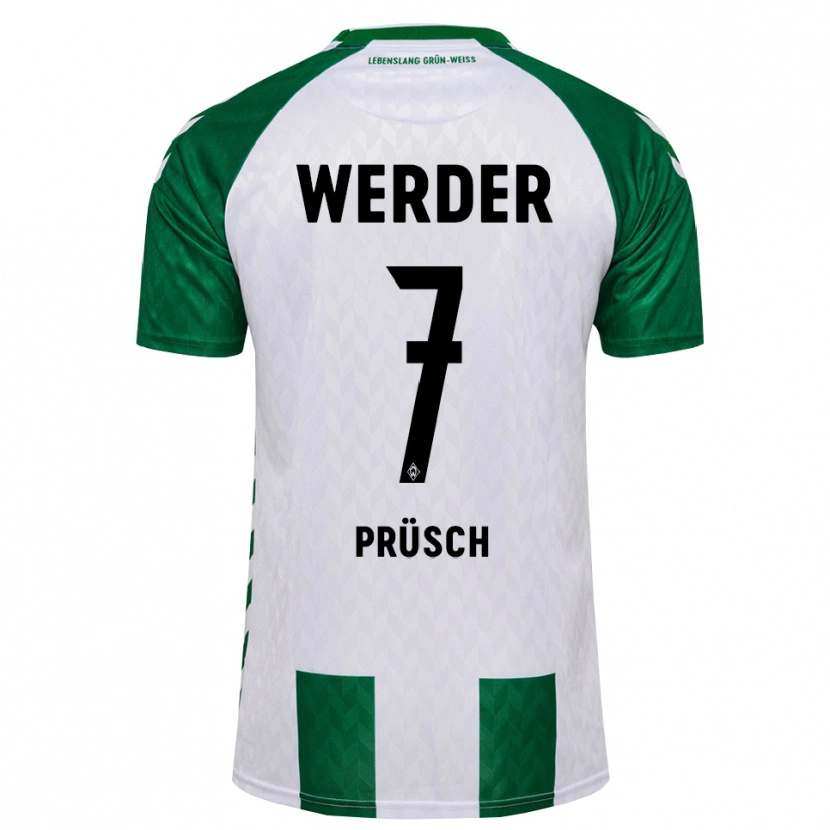 Danxen Kvinnor Julius Prüsch #7 Grön Vit Hemmatröja Matchtröjor 2026/27 Tröjor T-Tröja