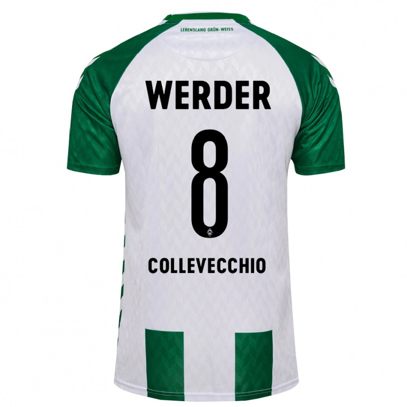 Danxen Kvinnor Tomás Collevecchio #8 Grön Vit Hemmatröja Matchtröjor 2026/27 Tröjor T-Tröja