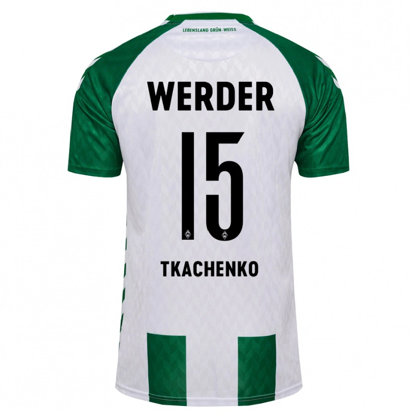 Danxen Kvinnor Oleksandr Tkachenko #15 Grön Vit Hemmatröja Matchtröjor 2026/27 Tröjor T-Tröja