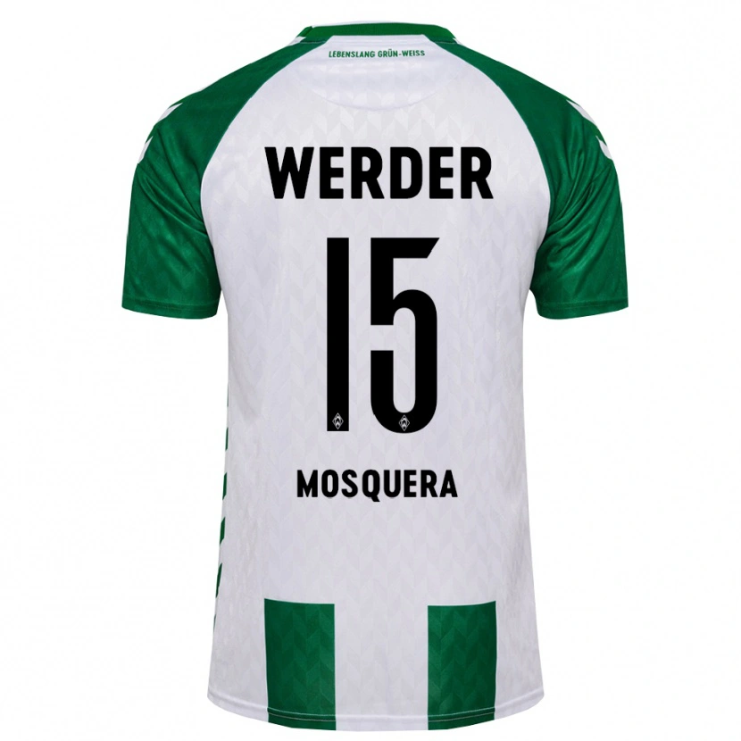 Danxen Kvinnor Arley Mosquera #15 Grön Vit Hemmatröja Matchtröjor 2026/27 Tröjor T-Tröja