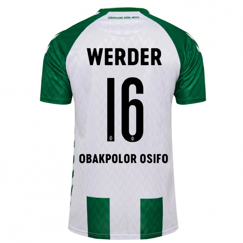 Danxen Kvinnor Valentin Obakpolor Osifo #16 Grön Vit Hemmatröja Matchtröjor 2026/27 Tröjor T-Tröja