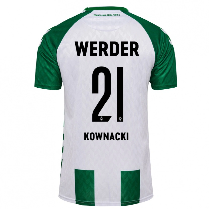Danxen Kvinnor Dawid Kownacki #21 Grön Vit Hemmatröja Matchtröjor 2026/27 Tröjor T-Tröja