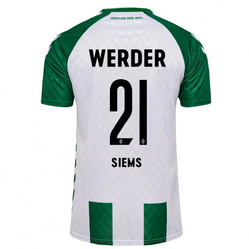 Danxen Kvinnor Caroline Siems #21 Grön Vit Hemmatröja Matchtröjor 2026/27 Tröjor T-Tröja
