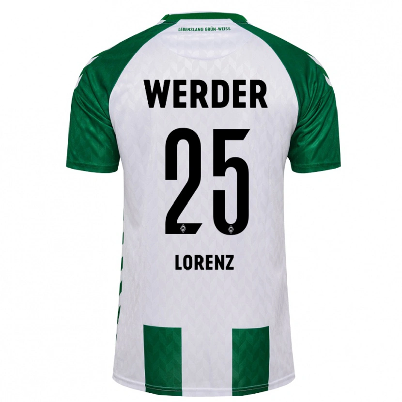 Danxen Kvinnor Jacob Lorenz #25 Grön Vit Hemmatröja Matchtröjor 2026/27 Tröjor T-Tröja