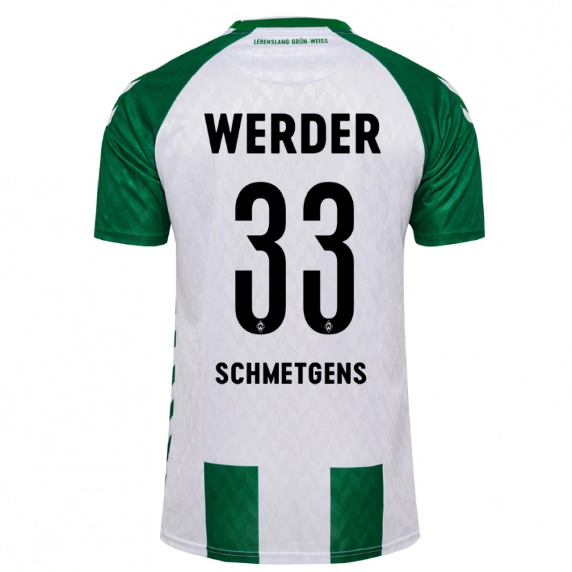 Danxen Kvinnor Mick Schmetgens #33 Grön Vit Hemmatröja Matchtröjor 2026/27 Tröjor T-Tröja
