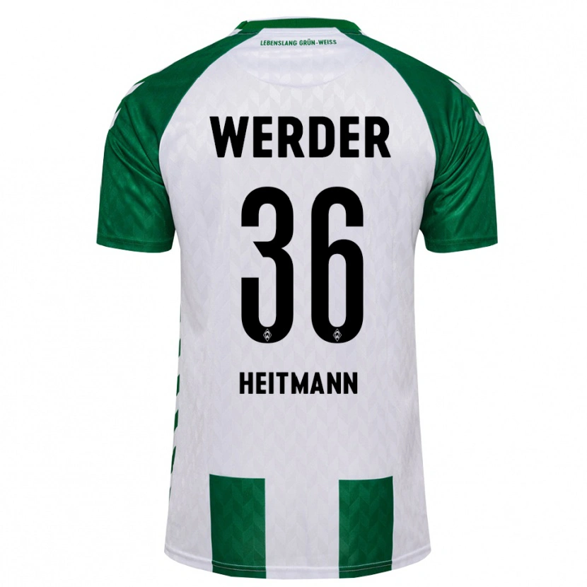 Danxen Kvinnor Mats Heitmann #36 Grön Vit Hemmatröja Matchtröjor 2026/27 Tröjor T-Tröja