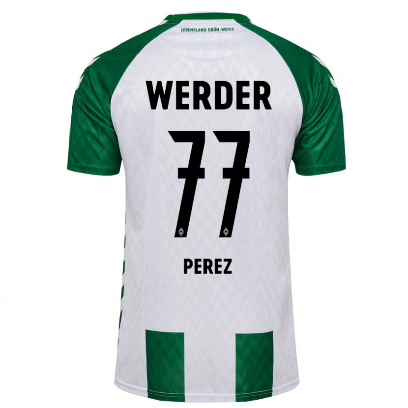 Danxen Kvinnor Catalina Pérez Jaramillo #77 Grön Vit Hemmatröja Matchtröjor 2026/27 Tröjor T-Tröja