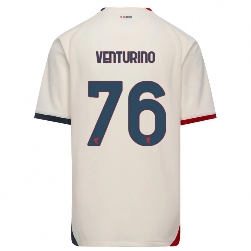Danxen Kvinnor Lorenzo Venturino #76 Off-White Röd Bortatröja Matchtröjor 2026/27 Tröjor T-Tröja