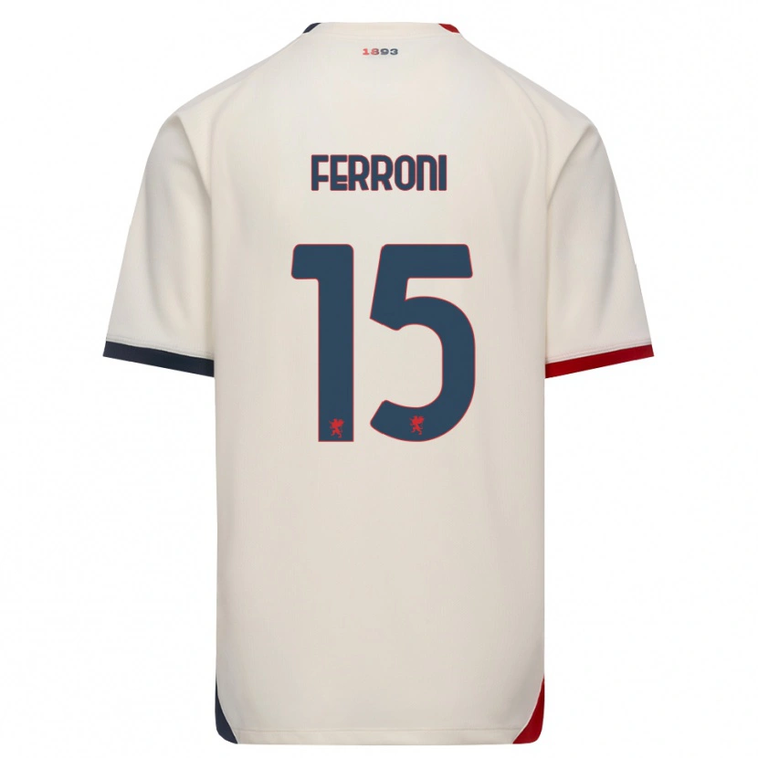 Danxen Kvinnor Leonardo Ferroni #15 Off-White Röd Bortatröja Matchtröjor 2026/27 Tröjor T-Tröja